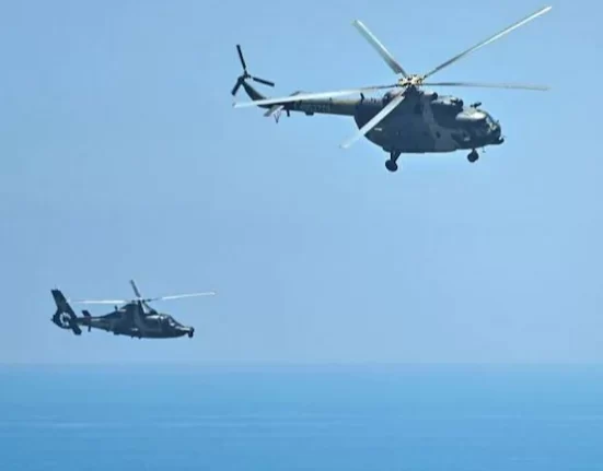 China is pretending to invade Taiwan's main island, according to the defence ministry