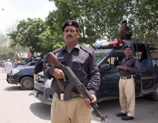 Two Karachi police officers were killed in a grenade explosion