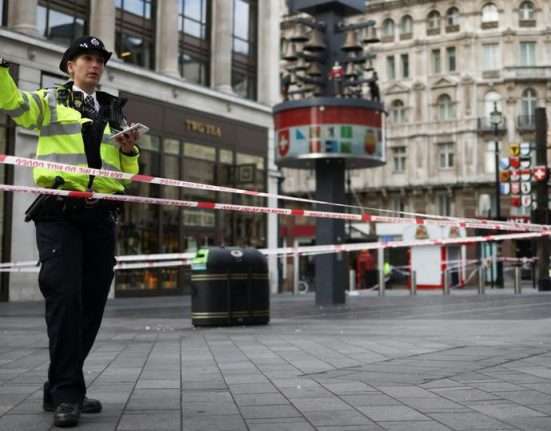 Two policemen were stabbed in the heart of London