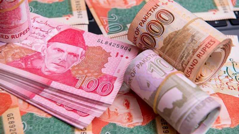 The Pakistani rupee falls for the ninth session in a row